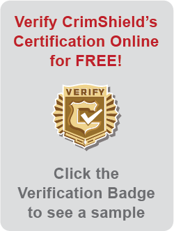 CrimShield verification badge